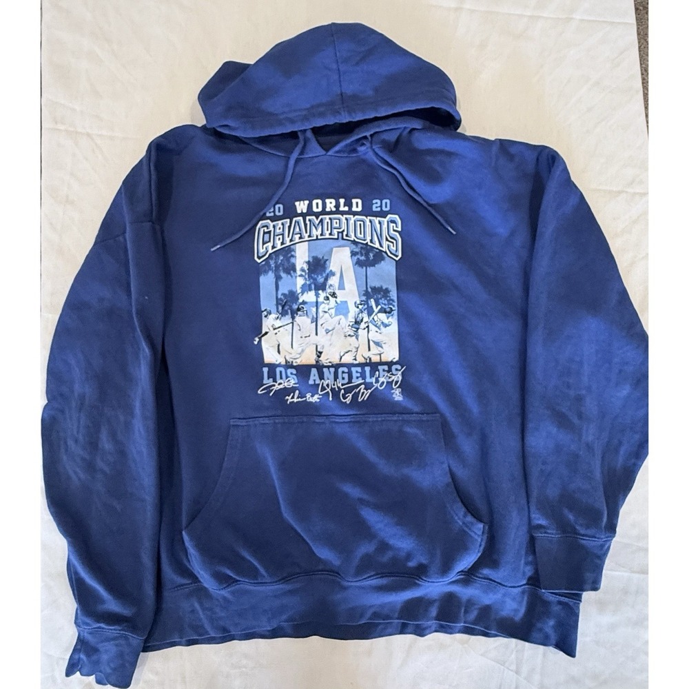 Los Angeles Dodgers Hooded Sweatshirt 2020 World Champions Adult 3XL. A5